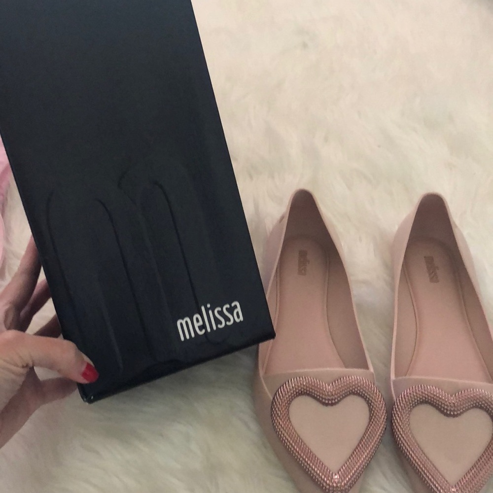 Melissa pointy heart jelly flats